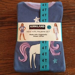 Girls Kirkland Signature 4 Pc Unicorn Pajama Set